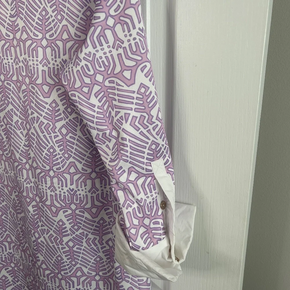 CK Bradley Lavender Geometric Tunic | Preppy Resort Style - Picture 5 of 5